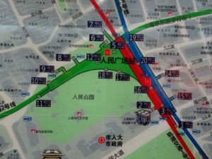 人民広場駅周辺図