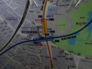 虹口足球場駅周辺図