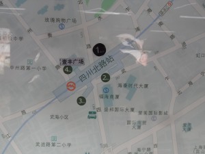 四川北路駅周辺図（出入り口）