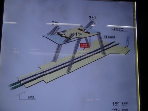 金海路駅構内図