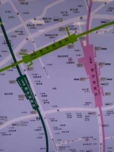 南京西路駅周辺図