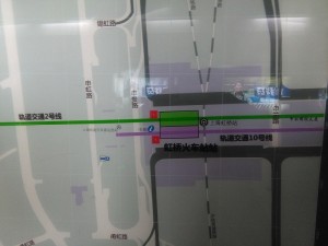 虹橋火車站駅周辺図