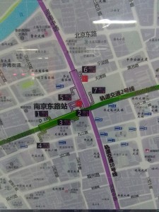 南京東路駅周辺図