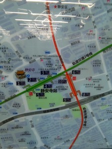 静安寺駅周辺図