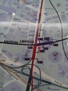 上海体育館駅周辺図