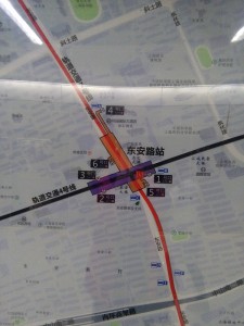 東安路駅周辺図