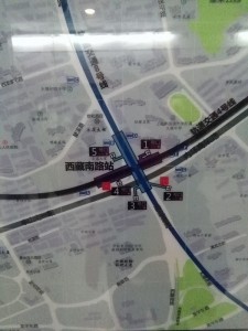 西蔵南路駅周辺図