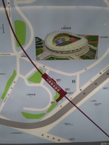 上海遊泳館駅周辺図