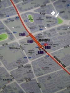 昌平路駅周辺図