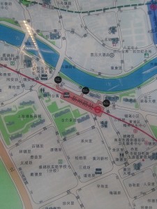 新閘路駅周辺図