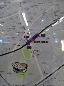 上海体育場駅周辺図