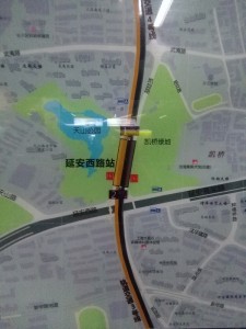 延安西路駅周辺図