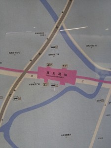真北路駅周辺図