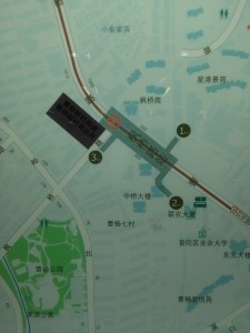 楓橋路駅周辺図（出入り口）