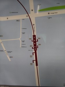 雲錦路駅周辺図（出入り口）