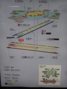 東方体育中心駅構内図