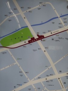 三林東駅周辺図（出入り口）