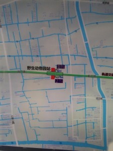 野生動物園駅周辺図(出入り口)