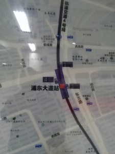 浦東大道駅周辺図（出入り口）