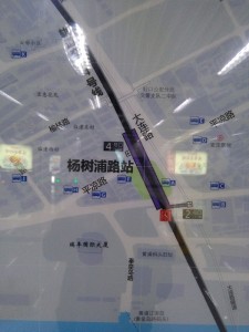楊樹浦路駅周辺図（出入り口）