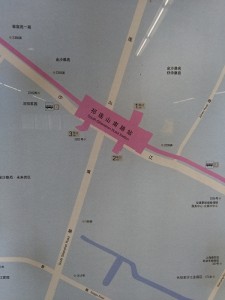 祁連山南路駅周辺図（出入り口）