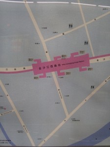 金沙江西路駅周辺図（出入り口）