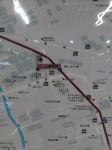 上海西站駅周辺図（出入り口）