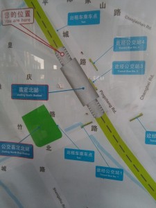 嘉定北駅周辺図(出入り口)