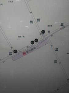 航中路駅周辺図（出入り口）