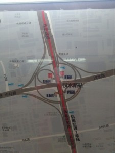 汶水路駅周辺図（出入り口）