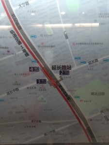延長路駅周辺図（出入り口）