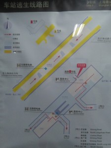上海南站駅構内図