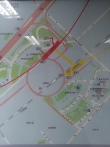 上海南站駅周辺図（出入り口）