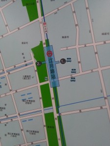 江月路駅周辺図（出入り口）