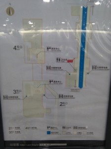 嫩江路駅構内図