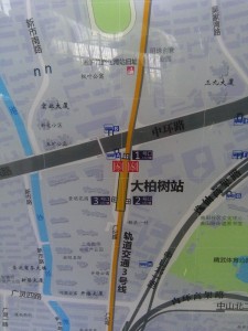 大柏樹駅周辺図(出入り口)