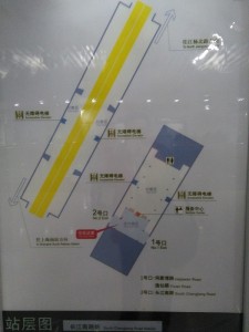 長江南路駅構内図