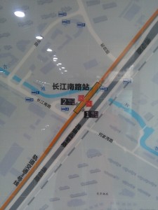 長江南路駅周辺図（出入り口）