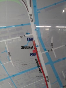 富錦路駅周辺図（出入り口）
