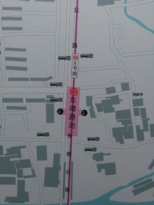 東靖路駅周辺図（出入り口）