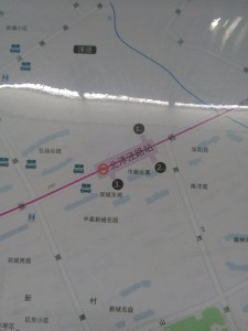 北洋涇路駅周辺図(出入り口)