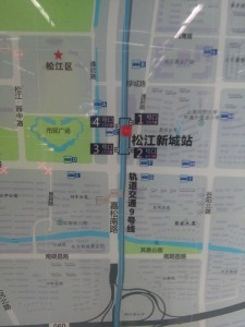 松江新城駅周辺図（出入り口）