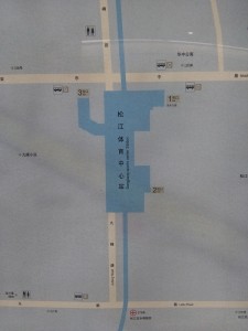 松江体育中心駅周辺図(出入り口)