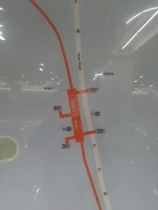 上大路駅周辺図(出入り口)