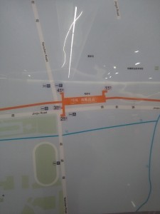 南陳路駅周辺図(出入り口)
