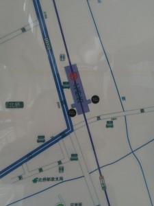 北橋駅周辺図（出入り口）