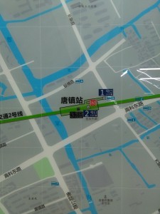 唐鎮駅周辺図(出入り口)