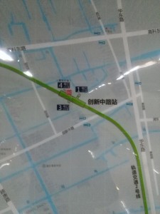 創新中路駅周辺図（出入り口）