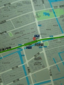 川沙駅周辺図（出入り口）