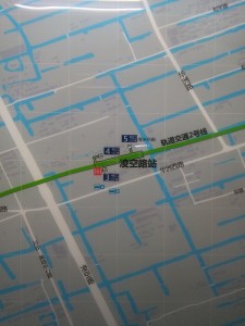 凌空路駅周辺図（出入り口）